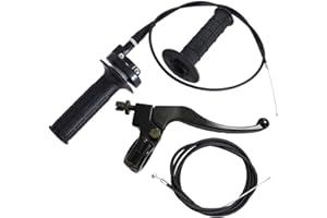 LIYYOO Throttle Cable, Twist Throttle, Right Brake Lever and Handle,Brake Cable, for Mini Bike XR80 XR100 CRF70 CRF80 CRF100 Pit Dirt Motor Bike,Mb165 Mb200 196cc 200cc 5.5hp 6.5hp Bike