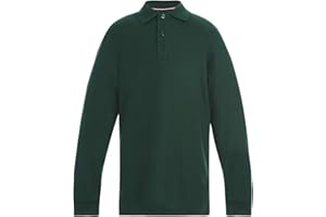 Tommy Hilfiger Kids' Long Sleeve Pique Co-ed Polo Collar Shirt, Boys & Girls School Uniform Clothes
