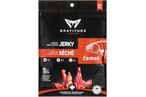 Alderwood smoked, Candied Wild Pink Salmon Jerky, 60 grams - Gratitude Seafood