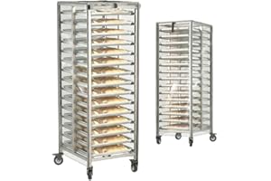Commercial Bread Racks Cover with Zipper 20tier Sheet Pan Rack,23" W x 28" D x 64" H,Clear PVC,High Density Waterproof Bread 