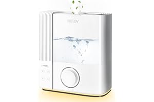 WELOV 6L Easy to Clean Humidifiers for Bedroom, Air Humidifiers for Baby, Large Room, Home, Office and Plants, Top Fill Cool Mist Humidifiers, Auto Mode with Sensor, Quiet, 360° Nozzle, Nightlight