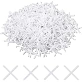 1/16 Inch Tile Spacers, 500 Pcs Cross Tile Leveling Clips Floor Wall Plastic Tiles Shim for Various Types of Ceramic Tiles Installation Leveling