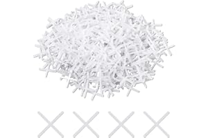 SYNHHERGYX 1/16 Inch Tile Spacers, 500 Pcs Cross Tile Leveling Clips Floor Wall Plastic Tiles Shim for Various Types of Ceramic Tiles Installation Leveling