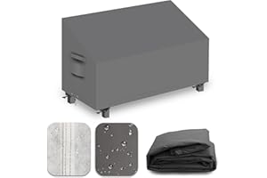 CNCZMH Heavy Duty Patio Sofa Cover Outdoor, Waterproof 3-Seater Couch Cover for Furniture, 600D Canvas Lawn Patio Loveseat Covers with Air Vent and Handle (Grey, 65x35x24/35in)