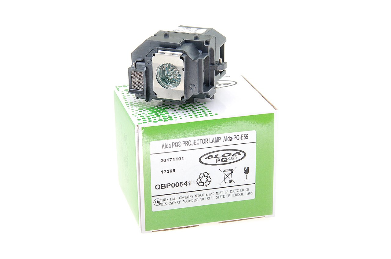 Alda PQ Premium, Projector Lamp compatible with EPSON EB-W8D, Powerlite Presenter Projectors, Lamp with Housing