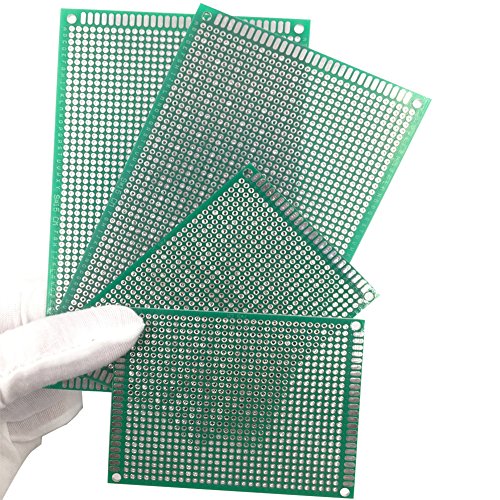 Maosifang 7x9CM 9X15CM Double Side Universal PCB Printed Circuit Board Prototype Kit for DIY Soldering Experiment and Electronic Designing