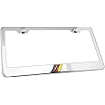German 3D Flag Emblem Stainless Steel License Plate Frame