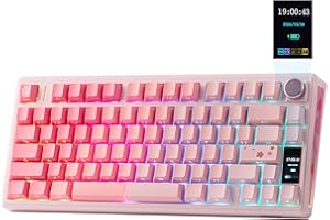 EPOMAKER TH80 V2 PRO Wireless Mechanical Keyboard, Screen & Knob, 10000mAh & 2.4G/BT, Hot-Swap, PBT Keycap, Mac Modifier, RGB