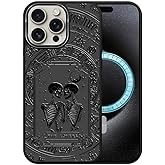 DAIZAG Case for iPhone 16 Pro Max, [Durable Shockproof Protective Magnetic Cover] [Compatible with MagSafe],The Lovers Moon Sun Tarot Card