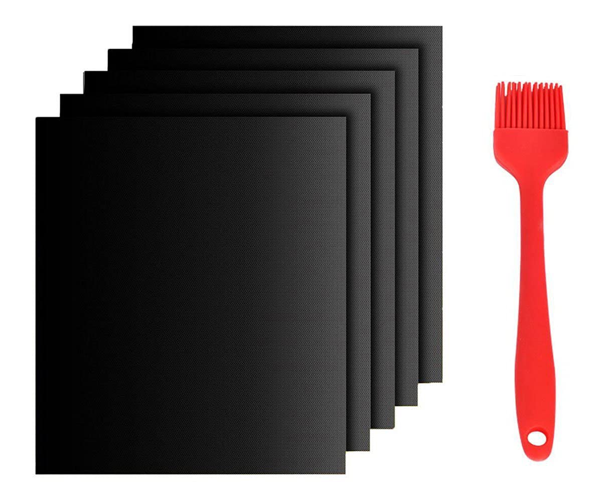 ProGrill BBQ Mats for Charcoal Grill | 5 Pack BBQ Grill Mats for Gas BBQ | Easy To Clean, Reusable, Non Stick Barbecue Mats