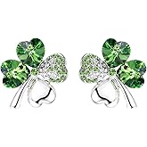 Mall of Style Four Leaf Clover Necklace - St.Patricks Day Earrings - Shamrock Earrings - Irish Jewelry - Bracelet