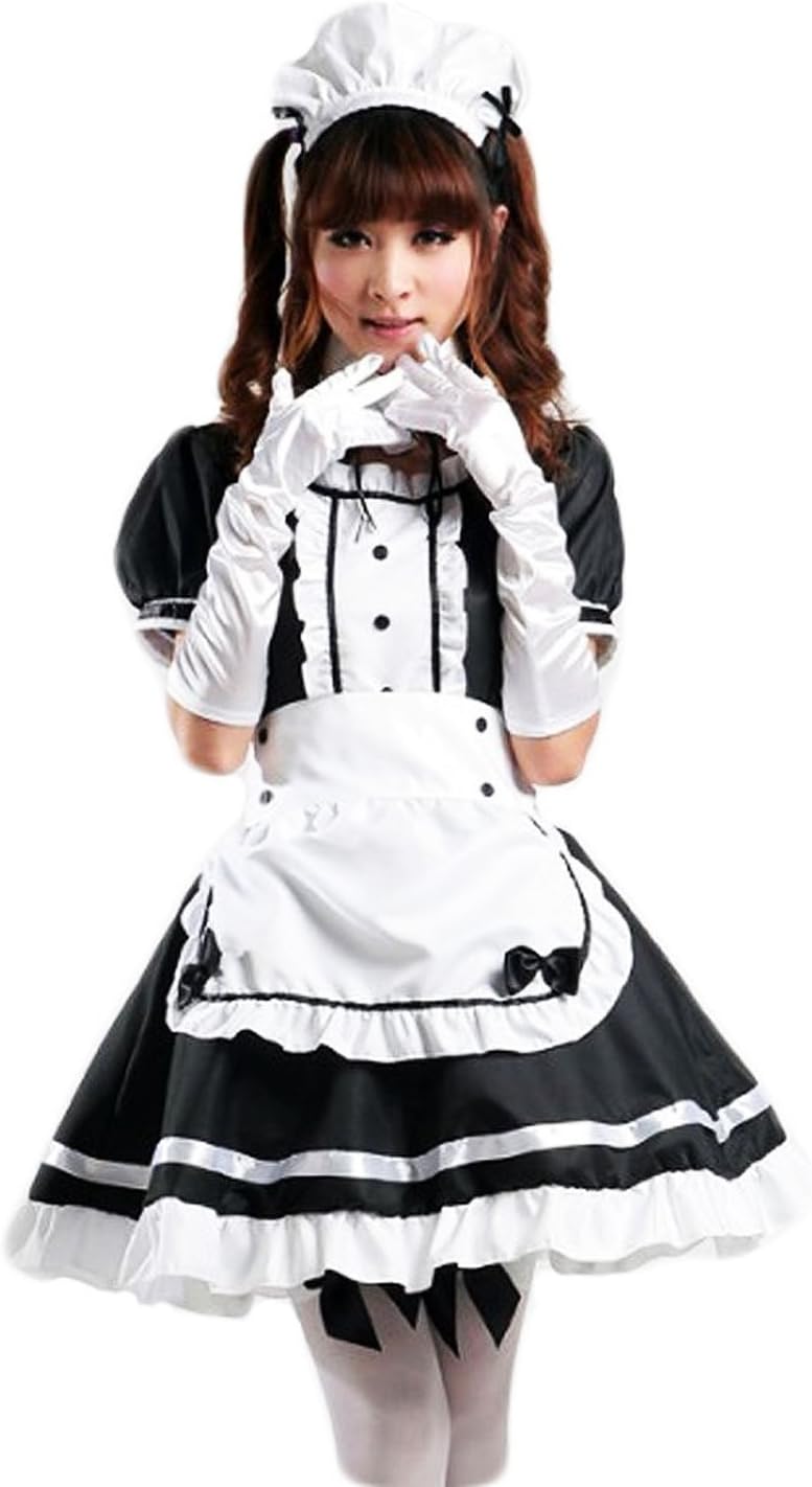 COCONEEN Anime Cosplay Costume French Maid Outfit Halloween