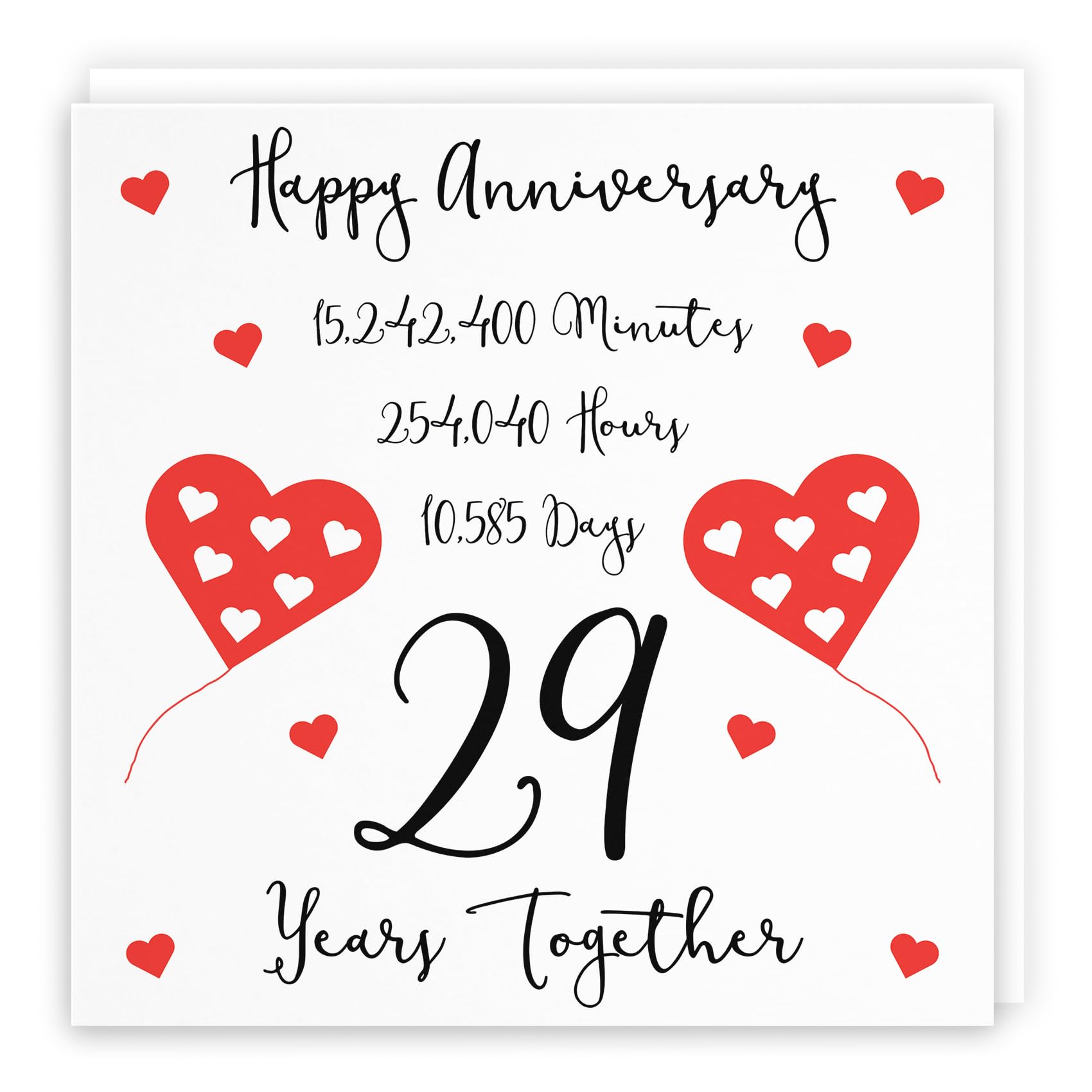 Hunts England - 29th Wedding Anniversary Card - 29 Years Together - Happy Anniversary - Timeless Collection - Fun Cute Card — image 1