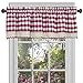 GoodGram Buffalo Check Plaid Gingham Custom Fit Farmhouse Window Valances - Assorted Colors (Burgundy)