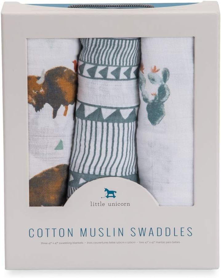 little unicorn christmas swaddle