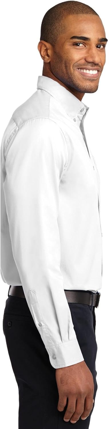 Port Authority Men's Long Sleeve Easy Care Shirt at  Men’s Clothing store: Button Down Shirts