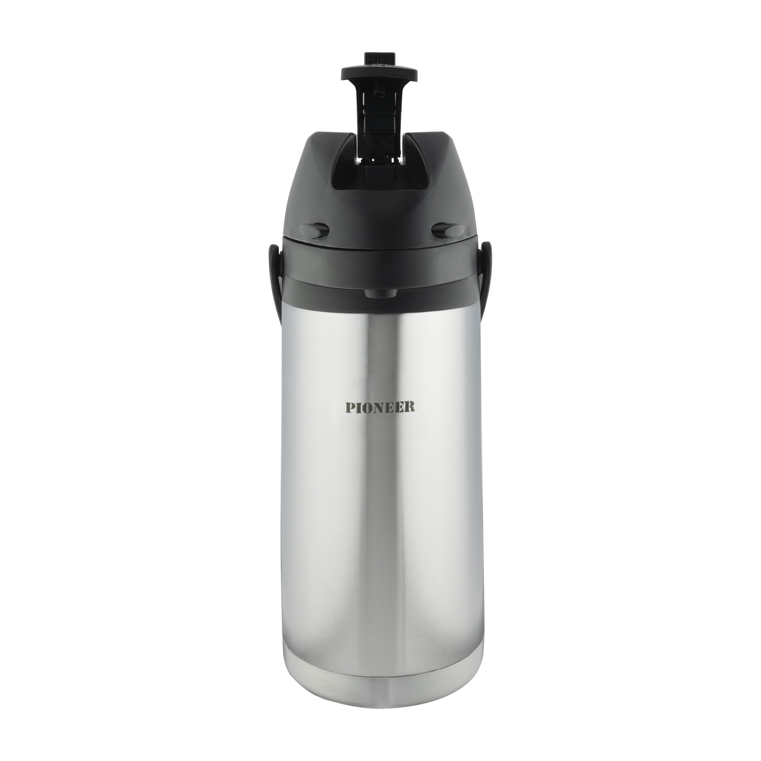 Pioneer 1.9L Stainless Steel Lever Airpot, Thermal Flask Drink Dispenser with Coffee Label