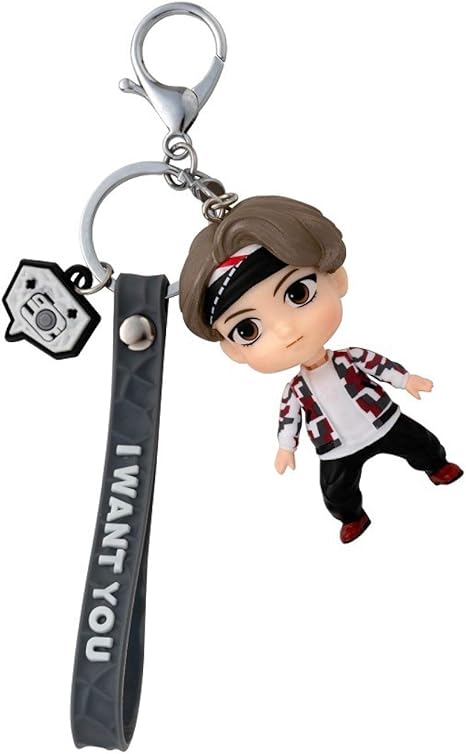 Amazon Co Jp Btsキャラクターストラップキーホルダー クラシックなレトロスタイルのかわいい漫画のキーホルダー 子供たちにキーホルダーギフトを贈るのに使用 F ホーム キッチン