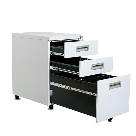 Amazon Com 3 Drawer Mobile File Cabinet Mobile Pedestal Metal