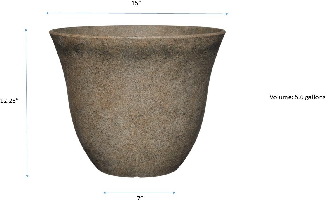 Classic Home and Garden Patio Pot Honeysuckle Planter, 15 Inch, Fossil : Garden & Outdoor