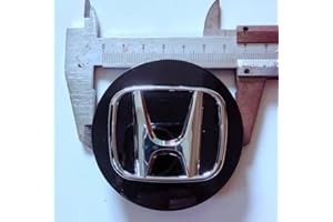 CJGHJNFF Set of 4 Aluminum Brushed Wheel Rim Center Hub Caps for Honda 69MM/2.75in，Black Raised Label Electroplating