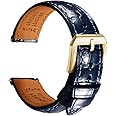 REZERO Leather Watch Bands for Men, Quick Release Watch Straps, Luxury Italian Alligator Grain Embossed Band Replacements 19mm 20mm 21mm 22mm