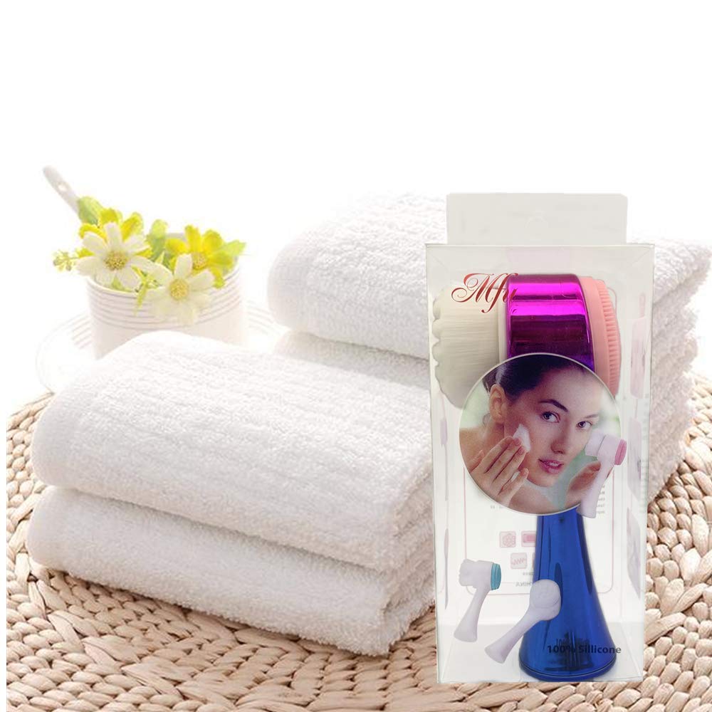 Double-sided Manual Facial Cleansing Brush - 2 in 1 Face Wash Brush for Gentle Exfoliating, Deep Cleansing, Makeup Removal, Massaging and Removing Blackhead Wash Suitable for All Skin Types: Beauty