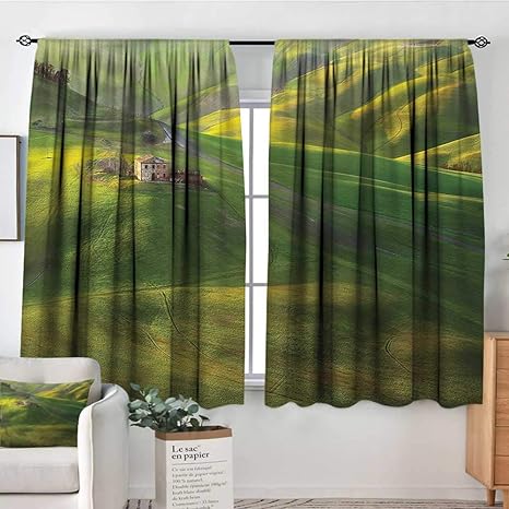 Amazon Com Tuscan Drapery Sunset Scenery With Hills 42 X54
