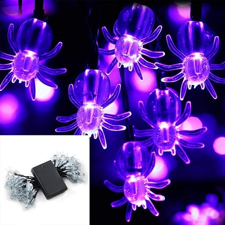 Favson Guirnalda Luminosa con 30 ledes, Funciona con Pilas, Halloween