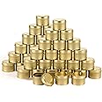 SONVIIBOX 48 Pieces 4oz Gold Candle Tins,Bulk Candle tin,Candle Jars for Making Candles,Bulk Candle Containers for Candle Making,Storage Jars,DIY Candle Making(Gold)