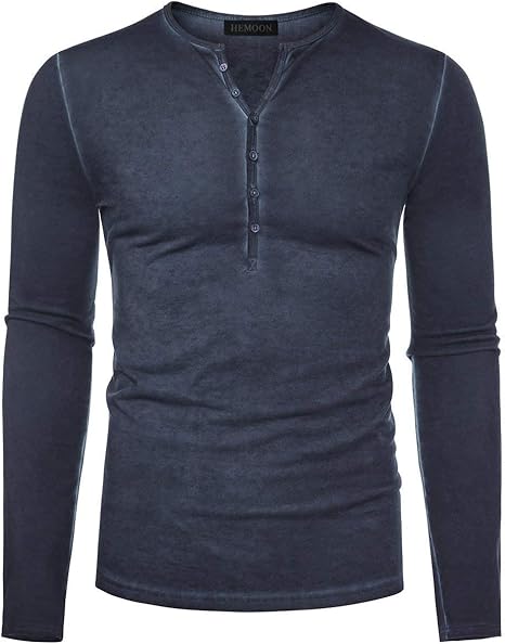 maglietta manica lunga con bottoni