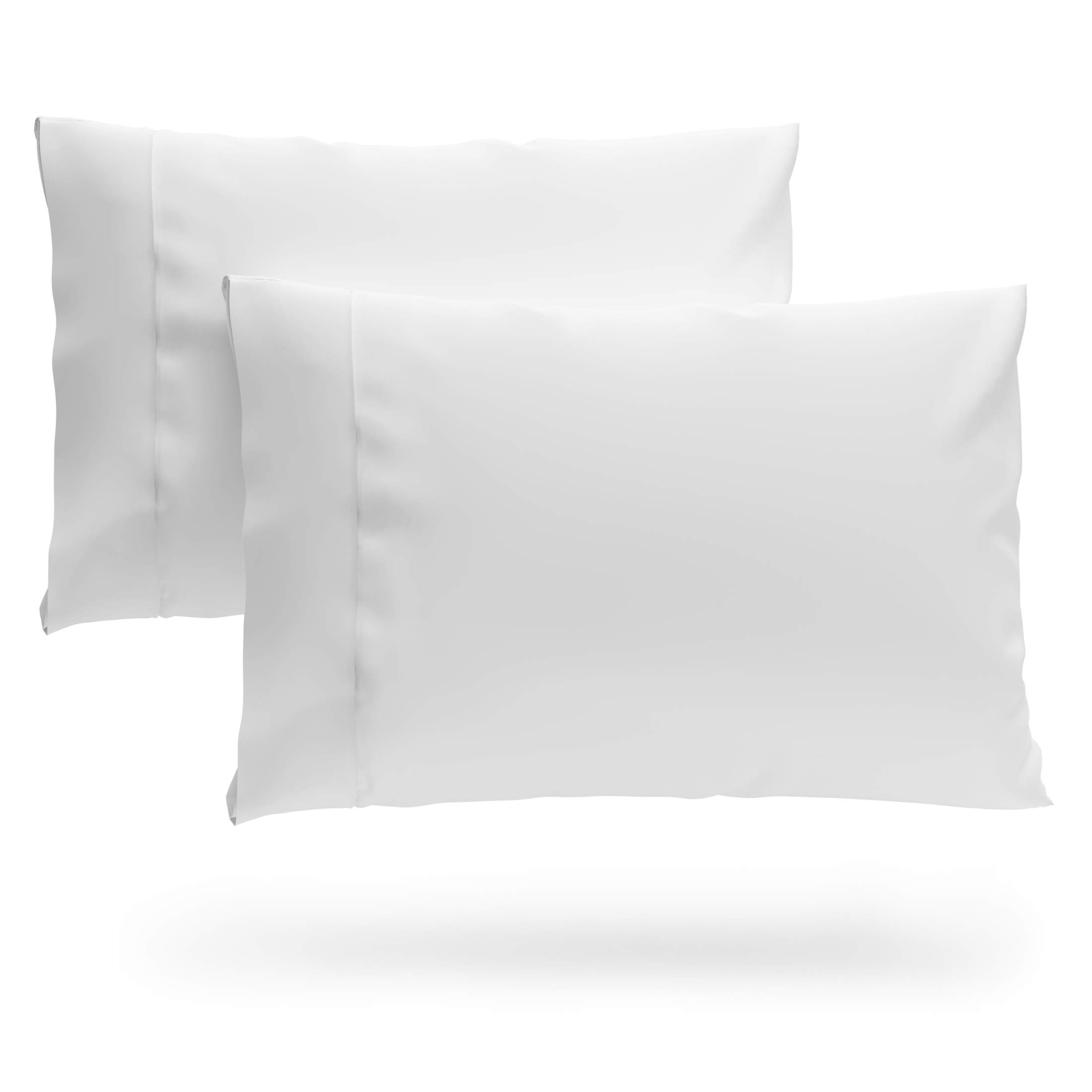 Photo 1 of Cosy House Collection Premium Rayon Derived from Bamboo Pillowcase Set of 2 - Ultra Soft, Cooling & Breathable Bedding (King, White)