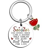 UYBEPU Valentines Day Gifts for Sister Keychain From Sister Funny Gifts for Sisters Birthday Gifts From Sisters