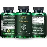 Siberian Wild Calendula Capsules &ndash; 90-Count Vegan Calendula Supplement &ndash; 1200mg Siberian Dried Calendula Flowers &ndash; Rich in Antioxidants for Skin and Digestive Support