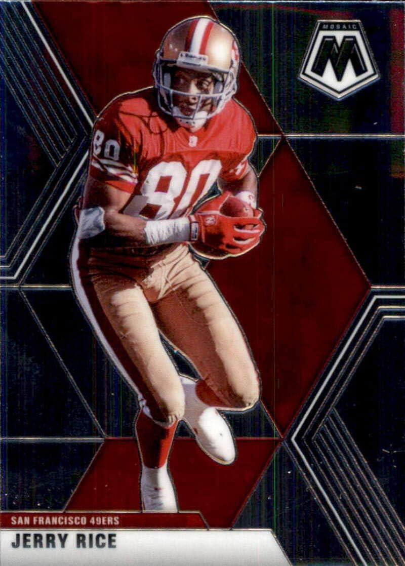 Amazon Com 2020 Panini Mosaic Football 178 Jerry Rice San Francisco 49ers Official Nfl Trading Card From Panini America In Raw Nm Or Better Condition Collectibles Fine Art