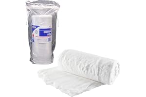 Dukal White Cotton Roll for Wound Care - Soft, Absorbent, Non-sterile, 100% Cotton - Re-sealable Drawstring Polybag - Single Use