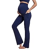 IUGA Fleece Lined Maternity Pants for Work Maternity Sweatpants Flare Leggings Pregnancy Yoga Pants Maternity Clothes