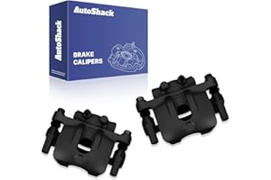 AutoShack Rear Brake Calipers Black Powder-Coated Left & Right Replacement for 2007-2017 Jeep Patriot 2007-2017 Jeep Compass 
