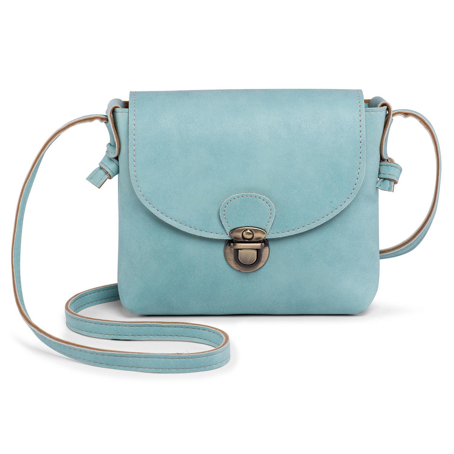 LaRechor Small Cross Body Bag for Women with ANTI-THEFT LOCK Vegan Leather Mini Ladies Handbag Side Shoulder Bag for Holiday Travel Summer