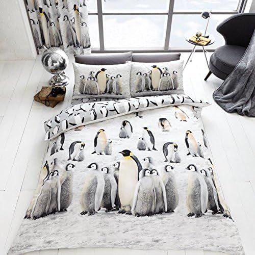 3D Penguins UK Single/US Twin Duvet Cover and Pillowcase Set