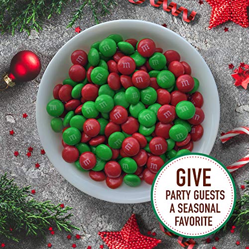 M&M's Milk Chocolate Red & Green Christmas Candy, Great for Holiday Baking, 38 Oz