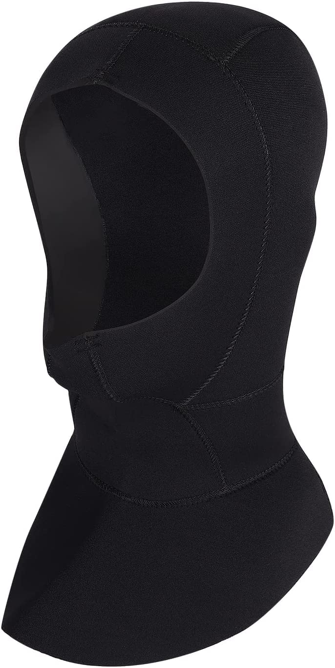 3MM Dive Hood Neoprene Wetsuit Cap Thermal Water Hood Scuba Diving Balaclava Hat for Men Women Underwater Scuba Diving Snorkeling Surfing Hat Sea Swimming Spearfishing Water Sports