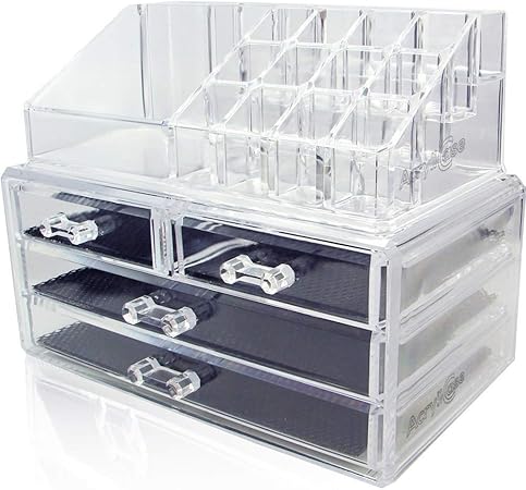 Gef Acrylic Makeup Storage Box Stackable Cosmetic Box With 4