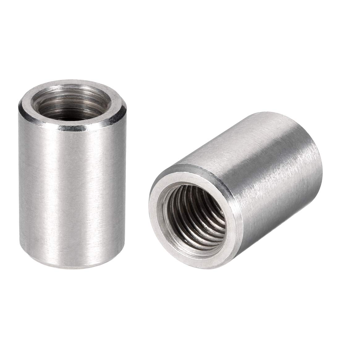 sourcing map Round Connector Nuts, M14x30mm Height Sleeve Rod bar Stud Nut Stainless Steel 304, Pack of 5