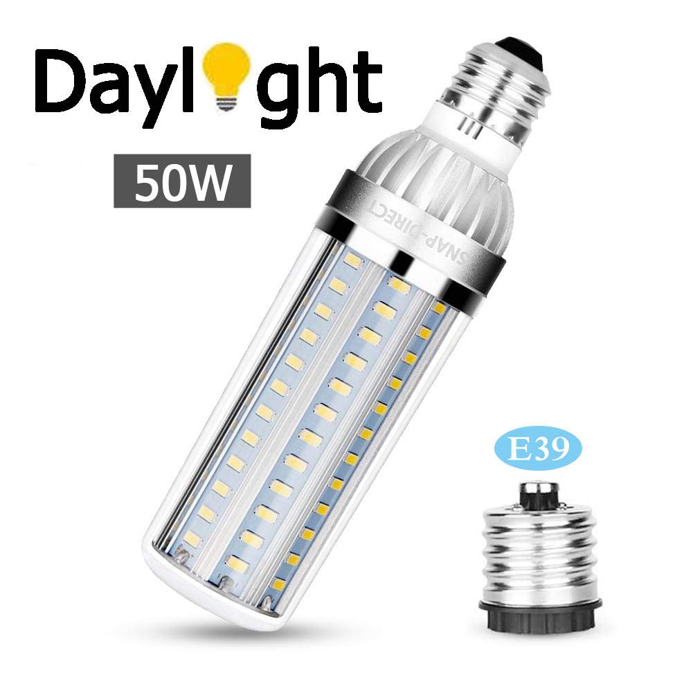 50W Super Bright LED Light Bulb 500 Watt Equivalent E26 5400 Lm 6500K LED Bulb Daylight Brightest Corn Light for Office House Outdoor Garage Commercial Ceiling Warehouse Factory Barn