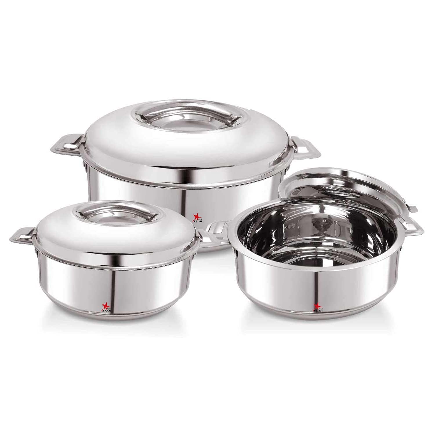 Nutristar Stainless Steel Hot Pot Casserole Set. Hot and Cold Dish Set