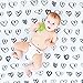 B.B. Swanky Swaddle Blankets 2-Pack by Bodacious Bambino | Soft Baby Muslin Blankets | Swaddling Blankets with Hearts & Zig Zags