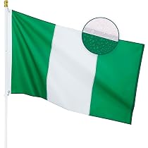 Amazon.com : Nigeria Flag 3x5 Feet for Outside - Heavy Duty Nylon ...