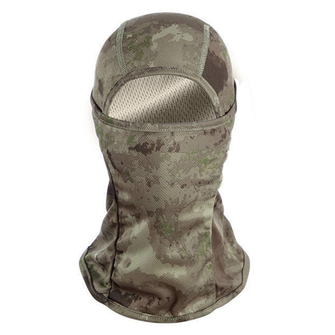 QMFIVE Balaclava Camo Ninja Hood Tactical Full Face Mask Head Wrap Face Neckerchief Men and Women Multi-purpose Outdoor Hiking Cycling Climbing (Ctype-ATAC)