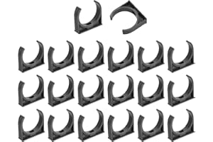 uxcell 20Pcs PVC Water Pipe Clamps Clips, U-Shaped Tubing Hose Buckles, Irrigation Tube Holder for 50mm OD for TV Trays Tube 